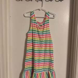 Tommy Bahama Girls Rainbow Multi-Striped Sleeveless Dress Girls Medium (7/8)